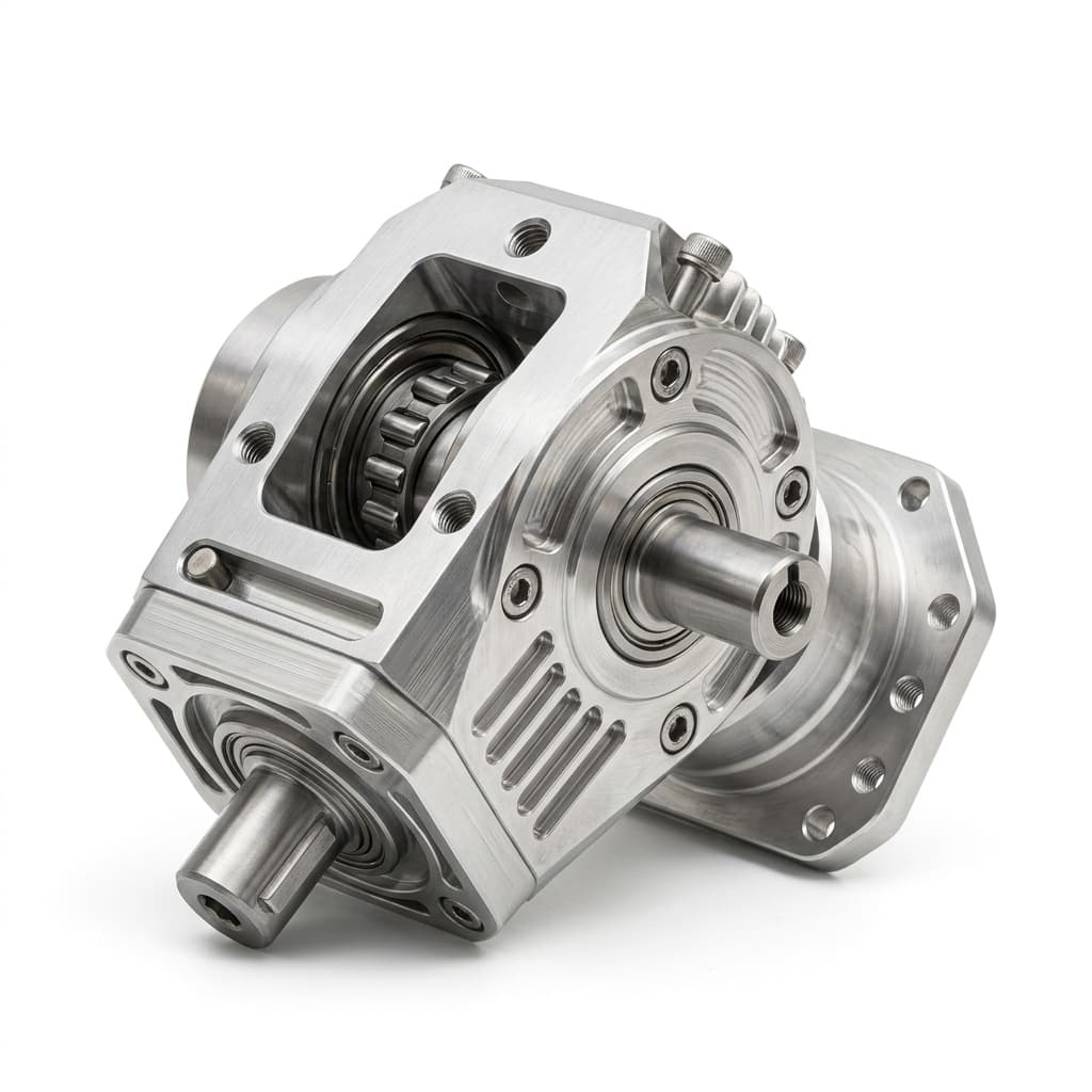 High-precision CNC machined aluminum robotic arm joint component