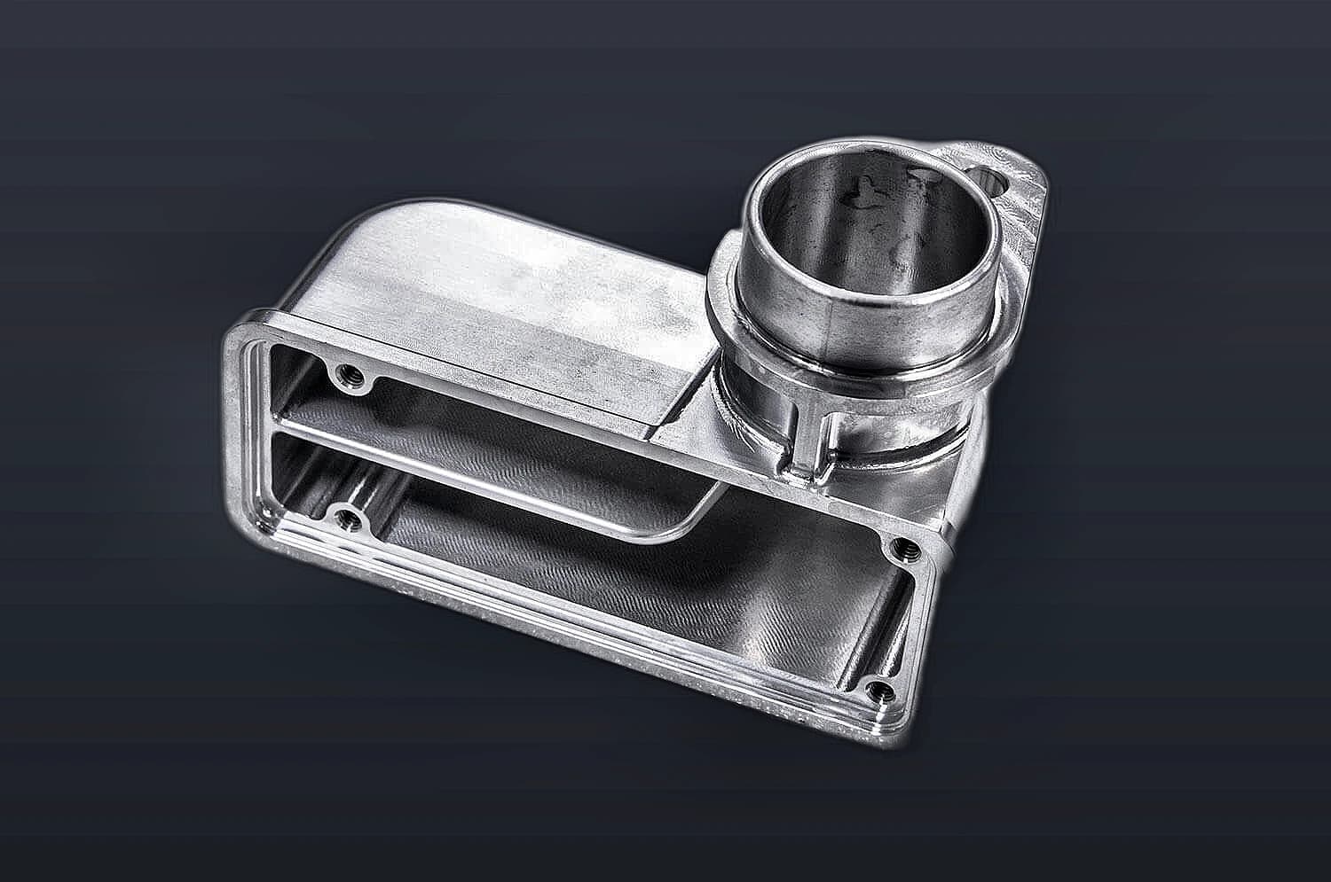 Complex CNC machined housing visual for interface-heavy prototype review